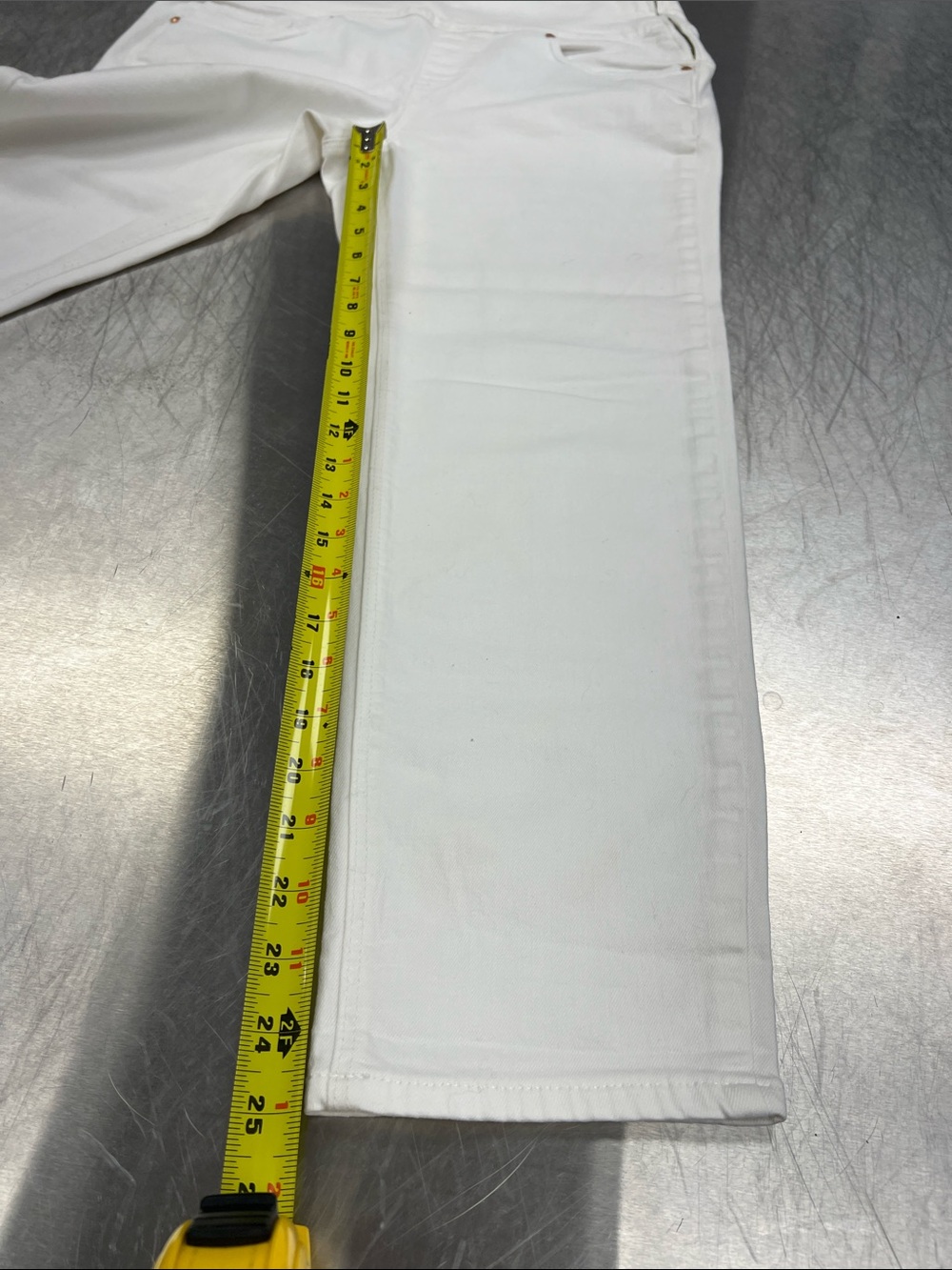 SPANX Women's White Straight Jeans Size 31 - Picture 7 of 14